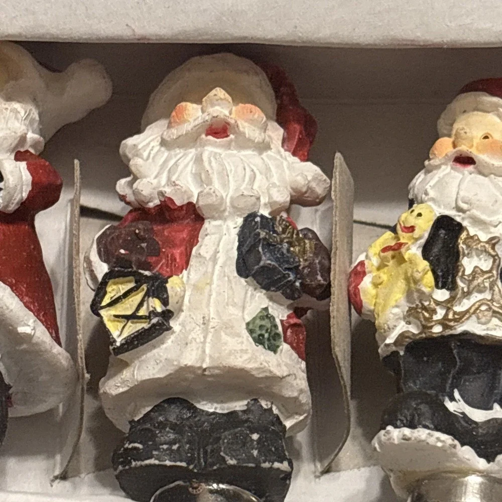 NOS Christmas Santa Stainless Steel Spreader Knife Set of 4 w/ Original Box